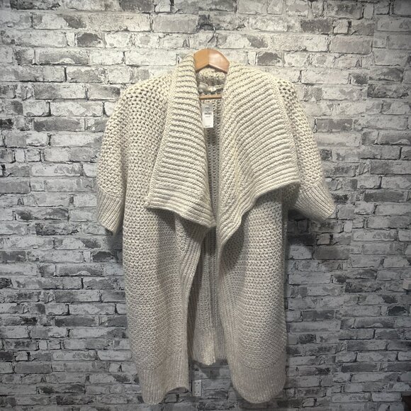 NWT GAP Women's Slouchy Textured Open Front Cardigan One Size - Picture 2 of 14